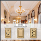  Ổ Cắm LACE mặt công tắc chữ nhật ABE