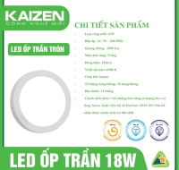 Đèn LED Ốp Trần Kaizen Tròn 18W - N2KZ