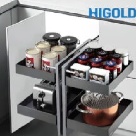 Kệ kéo 4 rổ nhôm xingfa 101148 900MM – HIGOLD