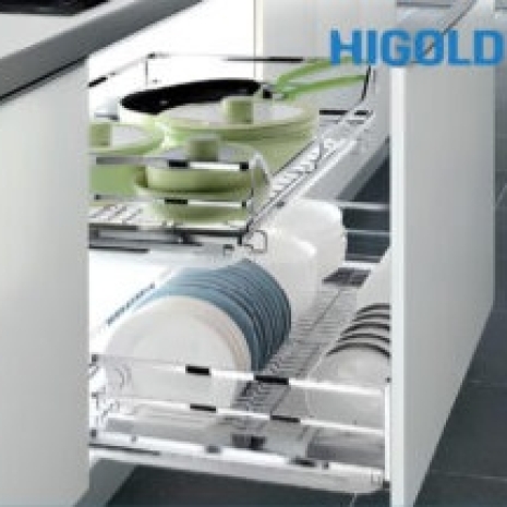 Rổ xoong nồi diamond ray giảm chấn bắt mặt hộc inox 304 303512 700MM – HIGOLD