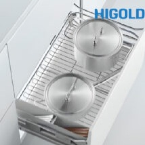 Rổ xoong nồi ray giảm chấn bắt mặt hộc inox 304 303431 600MM – HIGOLD