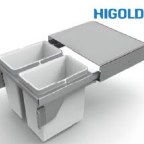 Thùng rác 2 ngăn inox 306083 500MM – HIGOLD