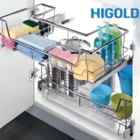 Rổ xoong dưới bồn rửa ray giảm chấn inox 304 308001 800MM – HIGOLD