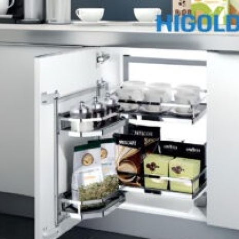 Kệ thực phẩm 4 rổ tủ dưới diamond crom 309019 500MM – HIGOLD