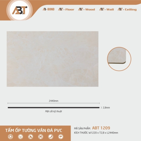 Tấm ốp vân đá PVC 1209
