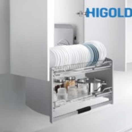 Kệ kéo 2 tầng âm tủ di động inox 304 A224BE 900MM – HIGOLD