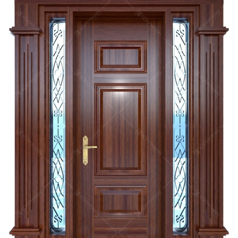 Cửa thép vân gỗ Luxury KL-1.03-K