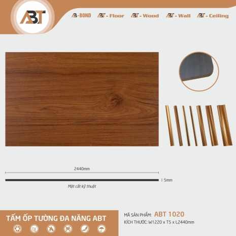TẤM ỐP TƯỜNG ĐA NĂNG ABT 1020 ( KT 1,22*2,44*4,5mm)