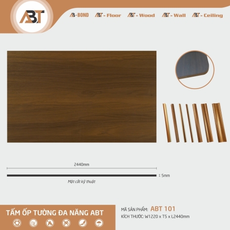 TẤM ỐP TƯỜNG ĐA NĂNG ABT 101 ( KT 1,22*2,44*4,5mm)