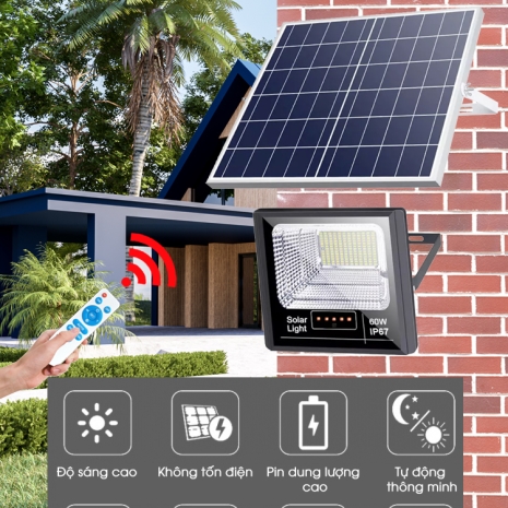 Đèn Pha Năng Lượng Mặt Trời Light TOPSOLAR 60W 