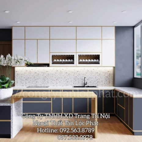 Tủ Bếp Cao Cấp Hiện Đại Acrylic