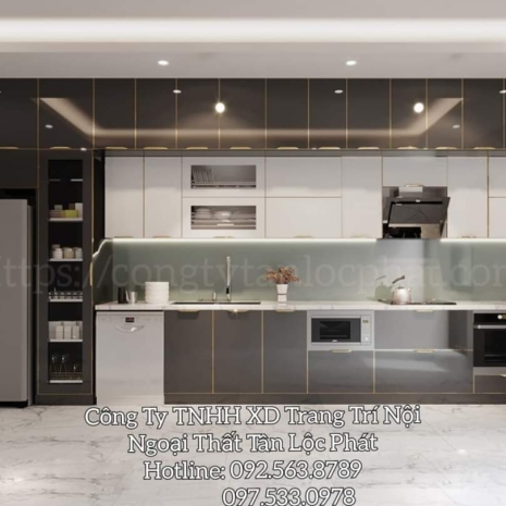 Tủ Bếp Acrylic cao cấp hiện đại