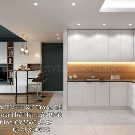 Tủ Bếp Acrylic Hiện Đại Sang Trọng Mẫu Mới Nhất Hiện Nay