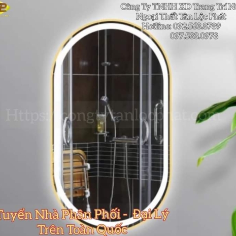 Gương Đèn LED Cảm Ứng 3 Màu Cao Cấp Hiện Đại 009