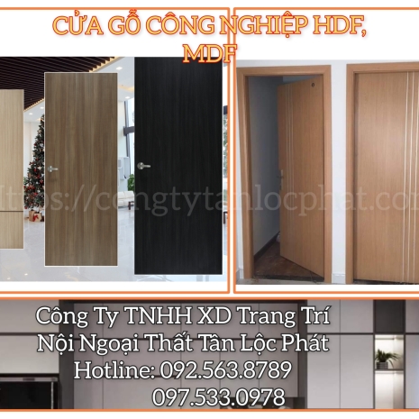 Cửa Gỗ Công Nghiệp HDF, MDF 025 Hiện Đại giá rẻ 