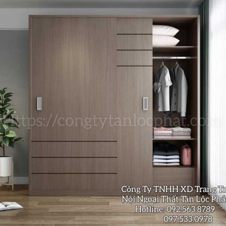 Tủ Quần Áo Mẫu Mới Cao Cấp Hiện Đại 028