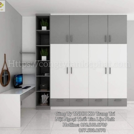 Tủ Quần Áo Mẫu Mới Cao Cấp Hiện Đại 030