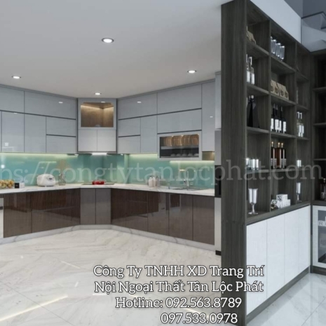 Tủ Bếp Mẫu Mới Hiện Đại 001 