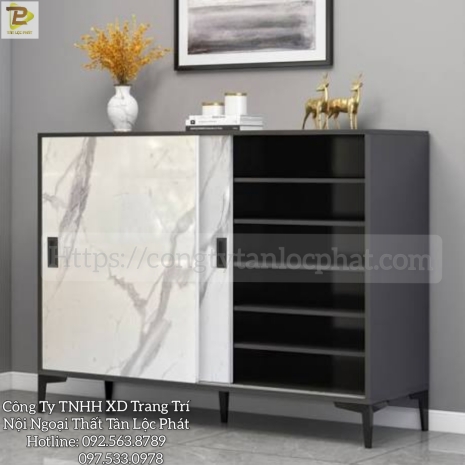 Tủ Giày Dép Gỗ Công Nghiệp MDF Kháng Ẩm 007 Hiện Đại Cao Cấp