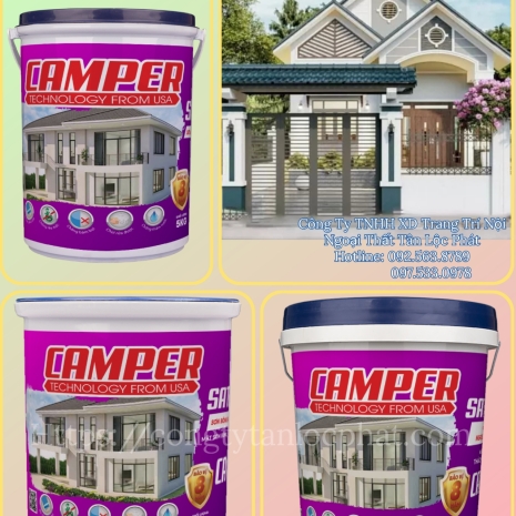 ⚜️ Sơn CAMPER NgoạI Thất  Sơn Bóng SaTin Tập Đoàn Việt - Mỹ Công Nghệ Mới