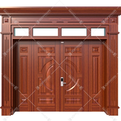 Cửa thép vân gỗ Luxury KL-41.01.03-4TK