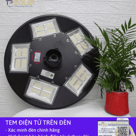 [250W] Đèn UFO Năng Lượng Mặt Trời TP Solar TP-U250 Chiếu Sáng 360 Độ